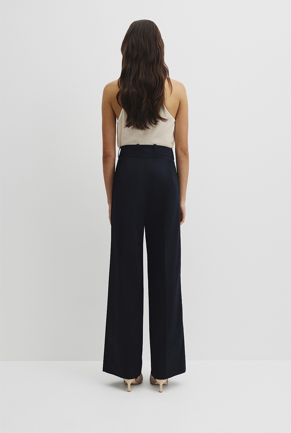 Cotton Sateen Wide Pant