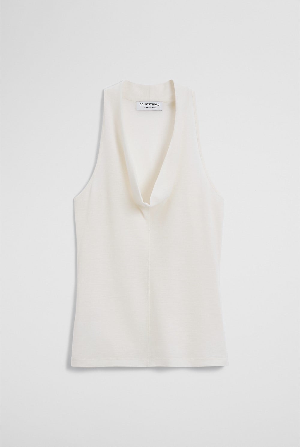 Wool V-Neck Drape Tank