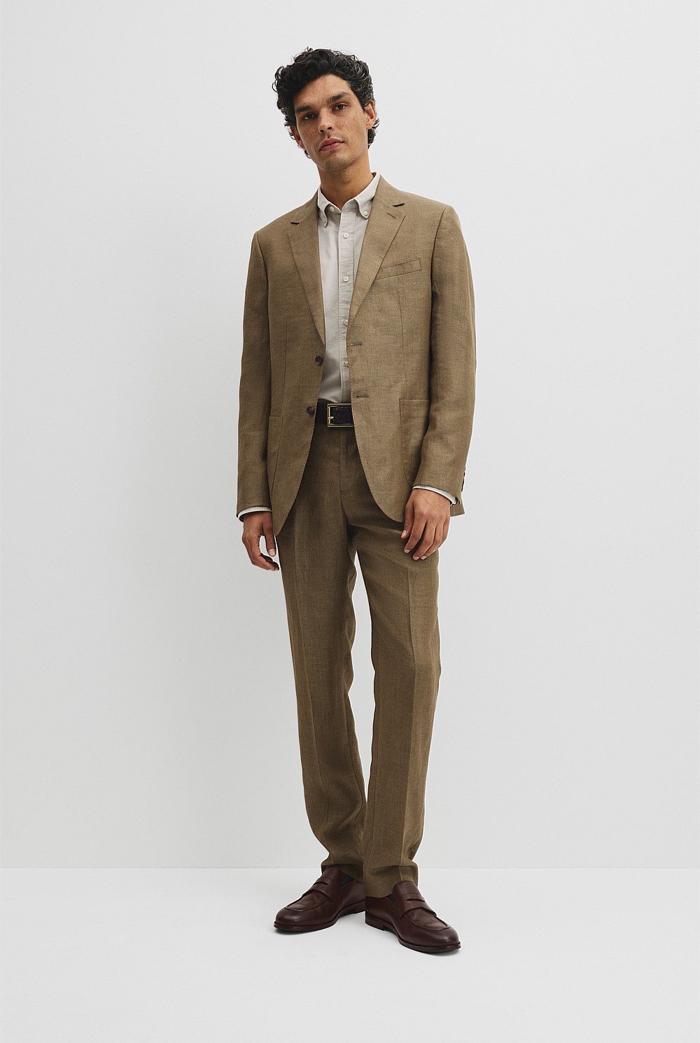Regular Fit Linen Jacket