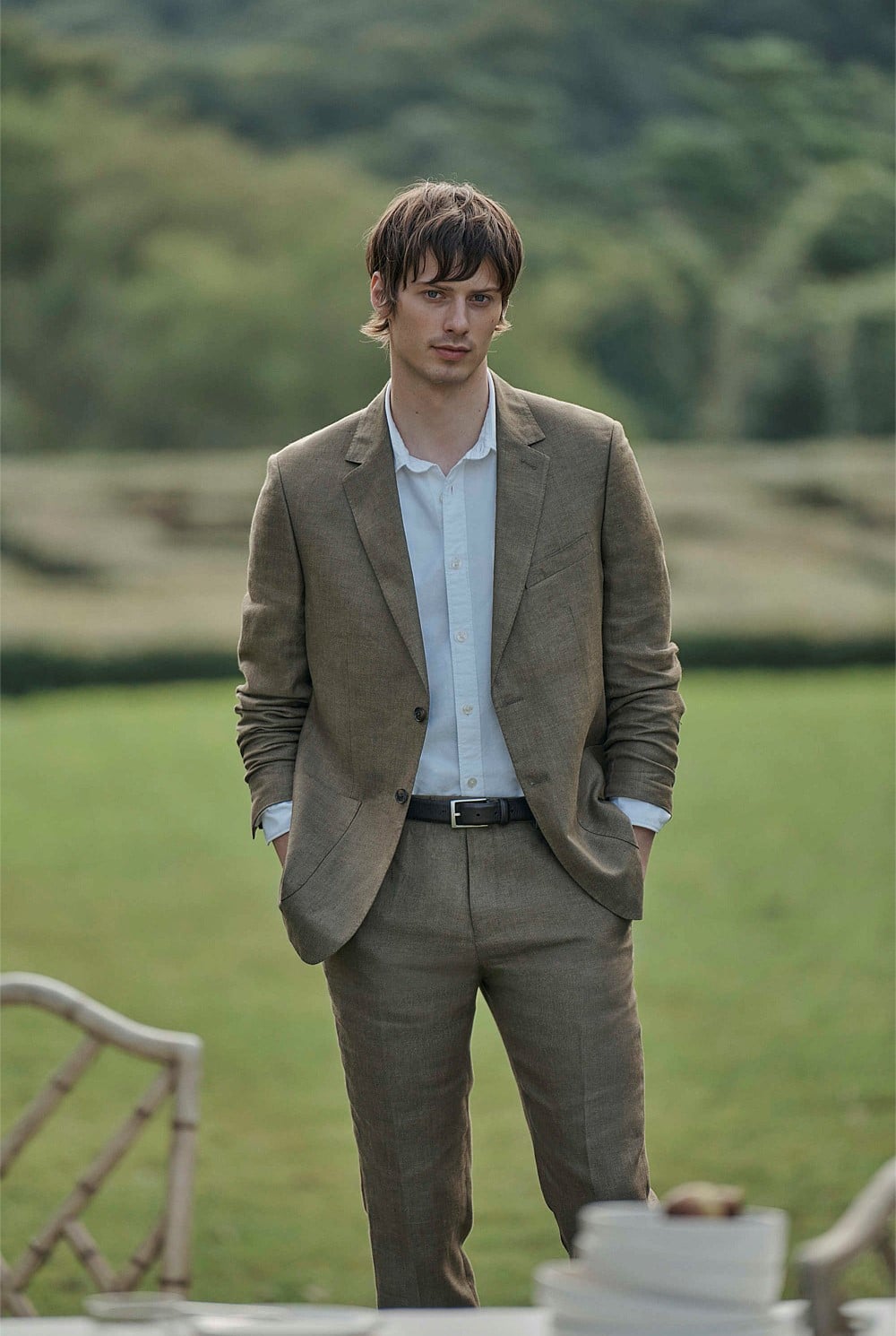 Regular Fit Linen Jacket