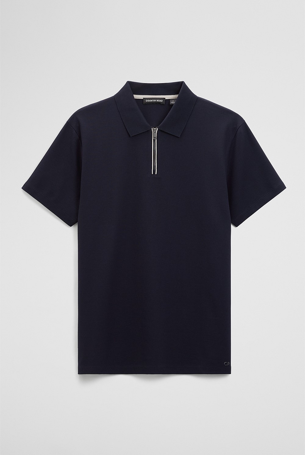 Merculalised Cotton Pique Zip Polo