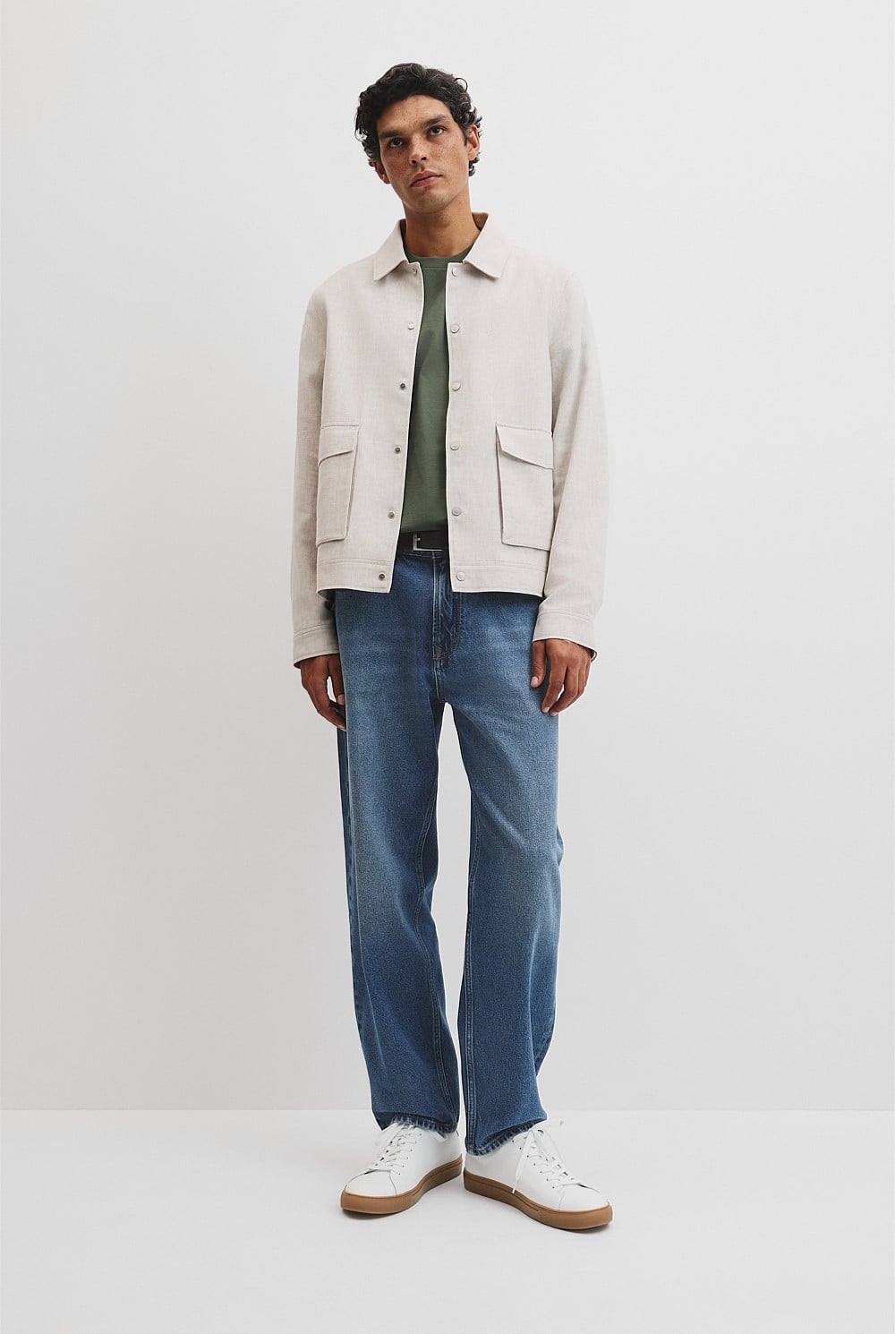 Lin Cut Out Blend Bttn Jacket