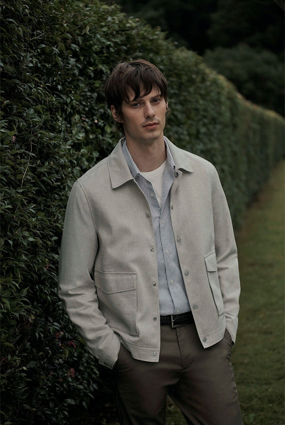 Lin Cut Out Blend Bttn Jacket