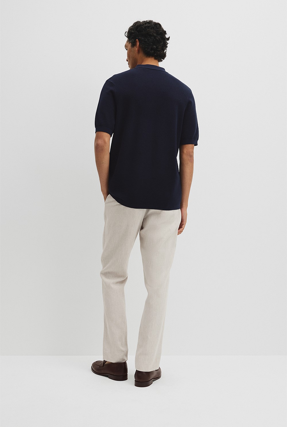 Short Sleeve Australian Good Earth Cotton Pique Knit Polo