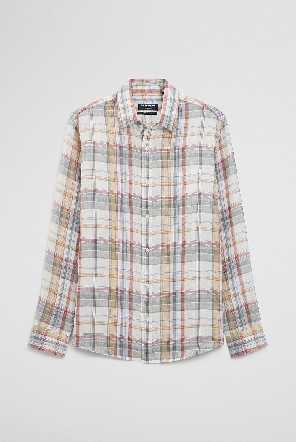 Regular Fit Linen Check Shirt