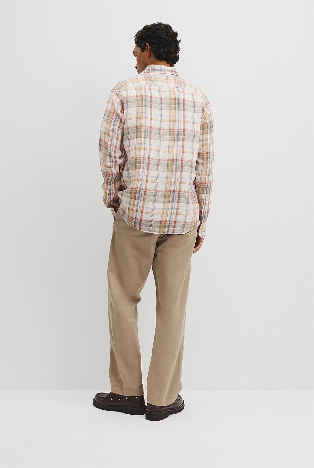 Regular Fit Linen Check Shirt