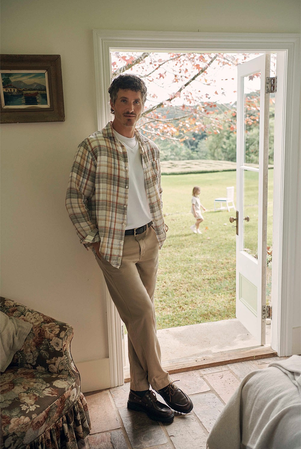 Regular Fit Linen Check Shirt