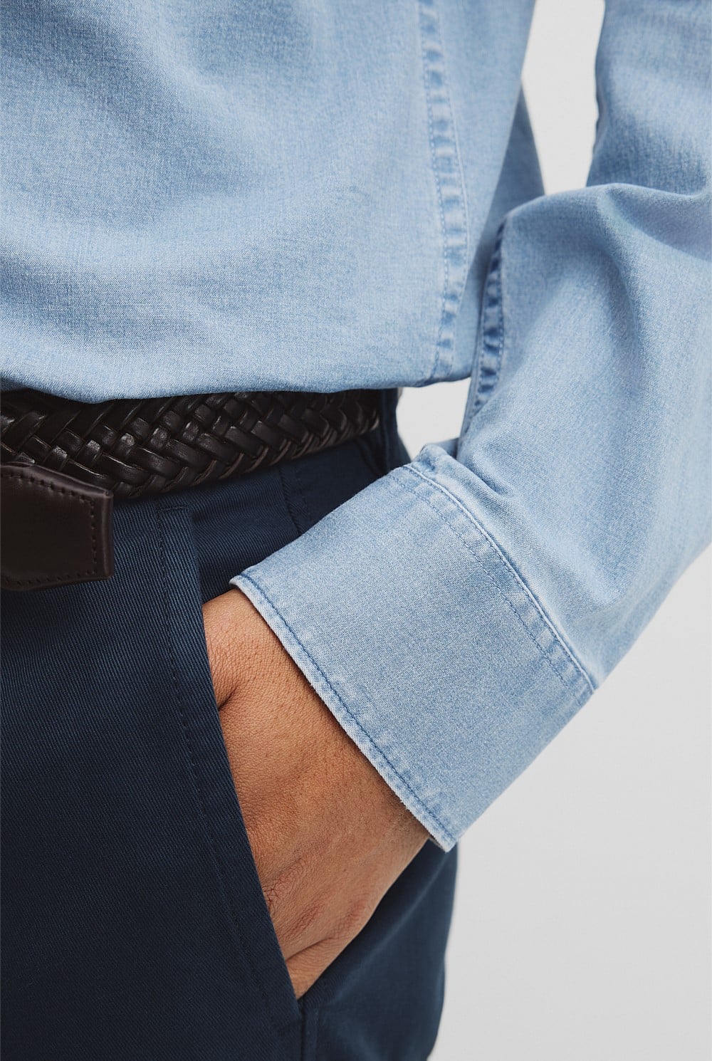 Slim Fit Chambray Shirt