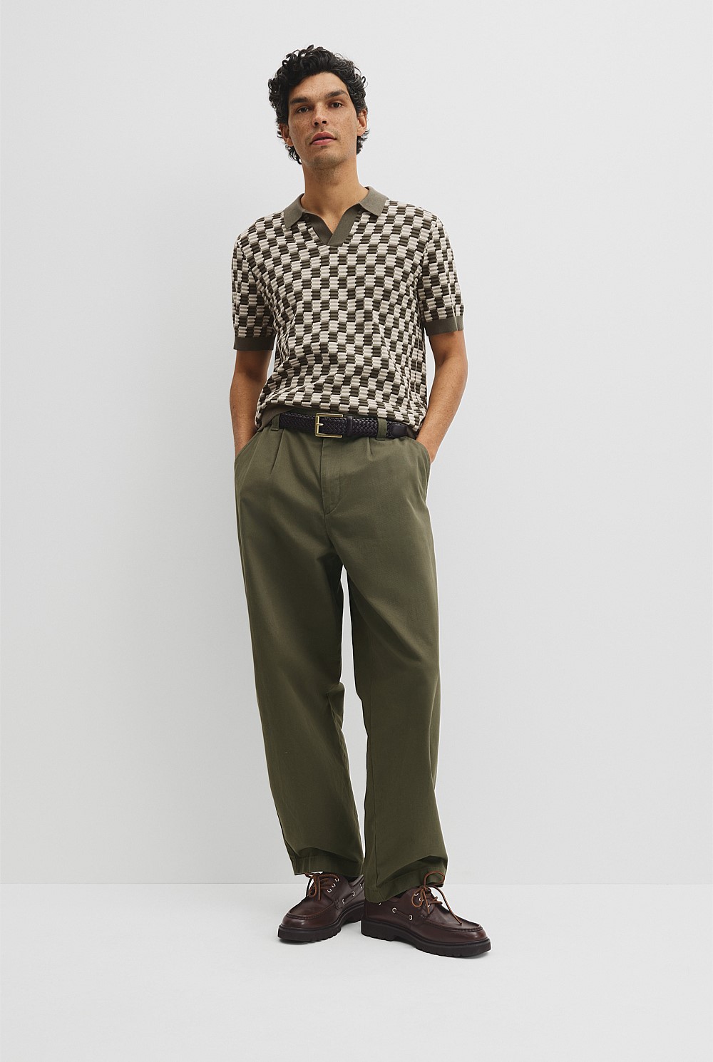 Australian Cotton Silk Jacquard Trophy Polo