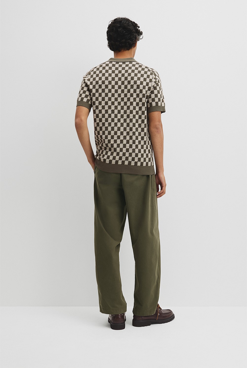 Australian Cotton Silk Jacquard Trophy Polo
