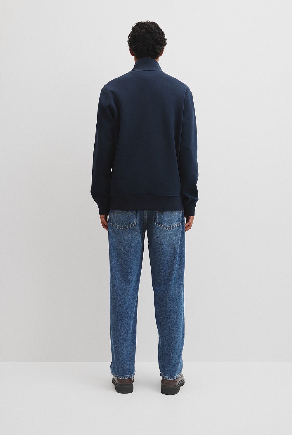 Half Zip Texture Sweatshirt
