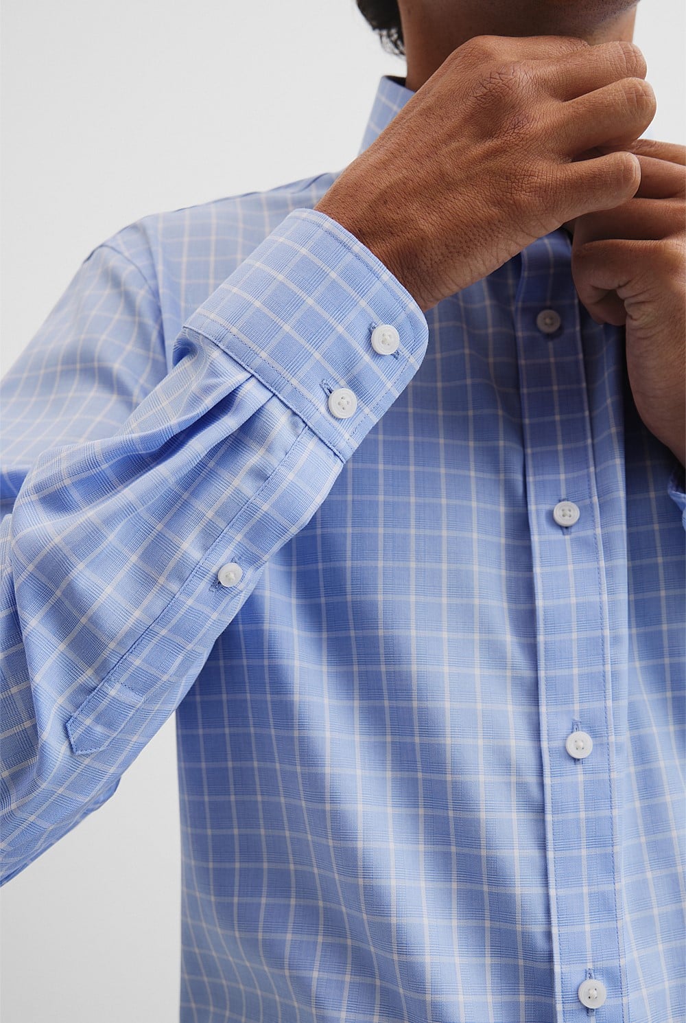 Slim Fit Check Travel Shirt
