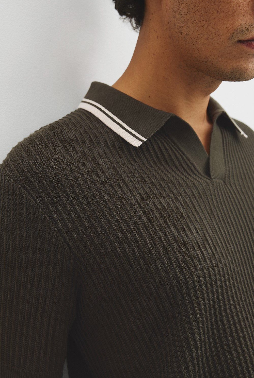 Australian Good Earth Cotton Tapered Trophy Polo