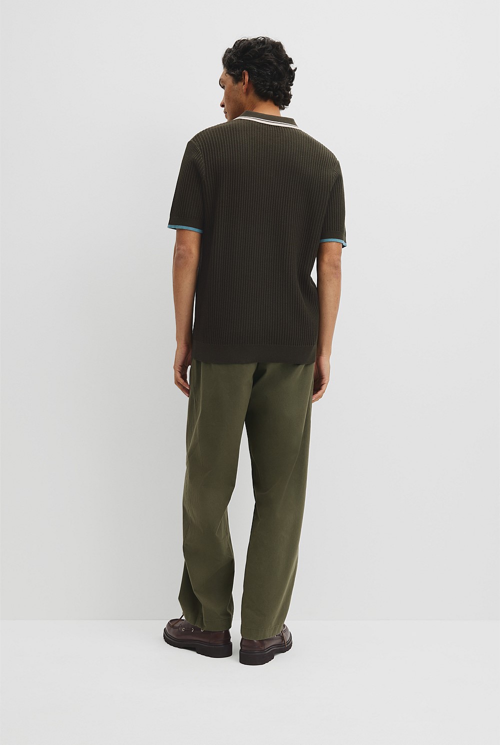 Australian Good Earth Cotton Tapered Trophy Polo