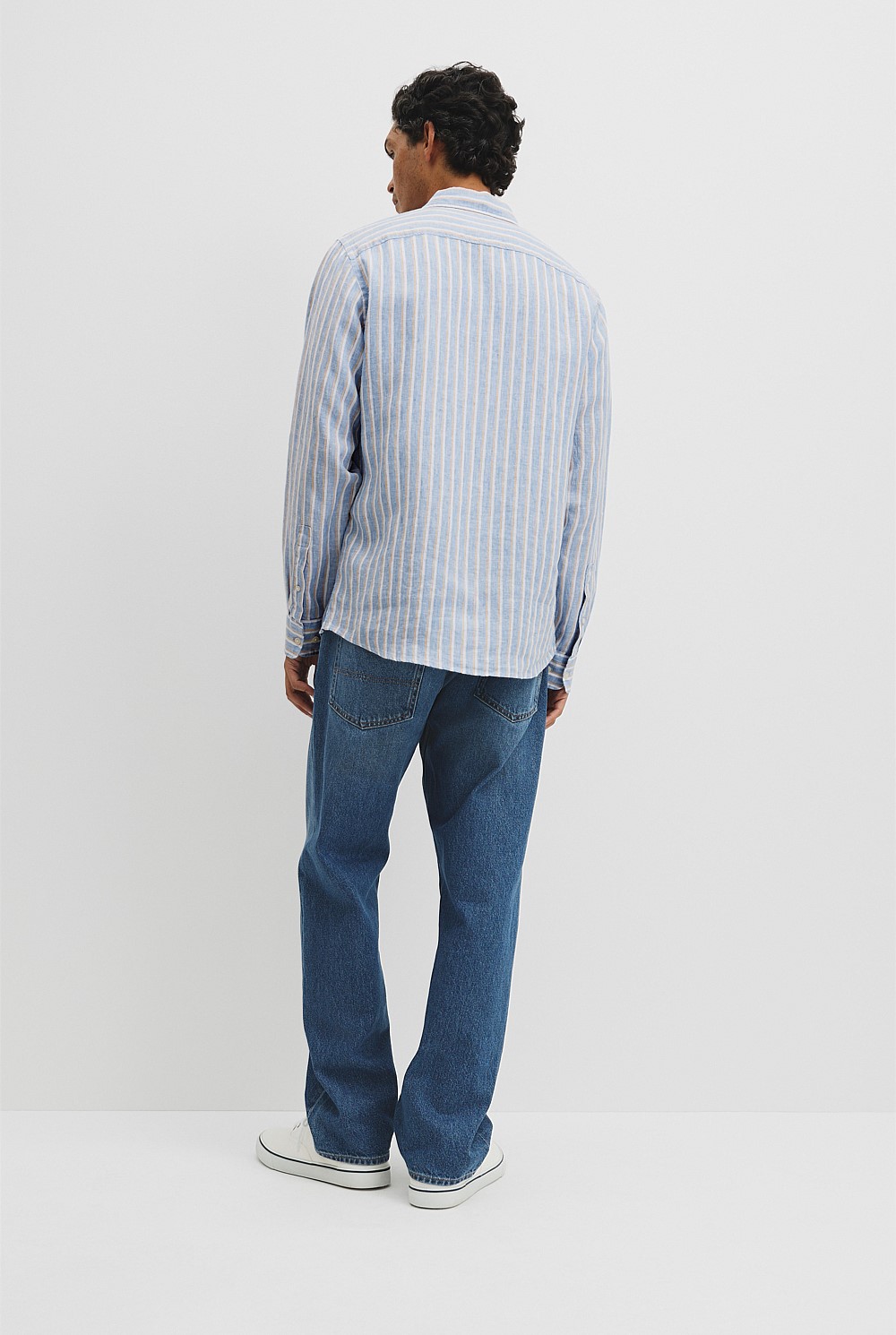Regular Fit Linen Stripe Shirt
