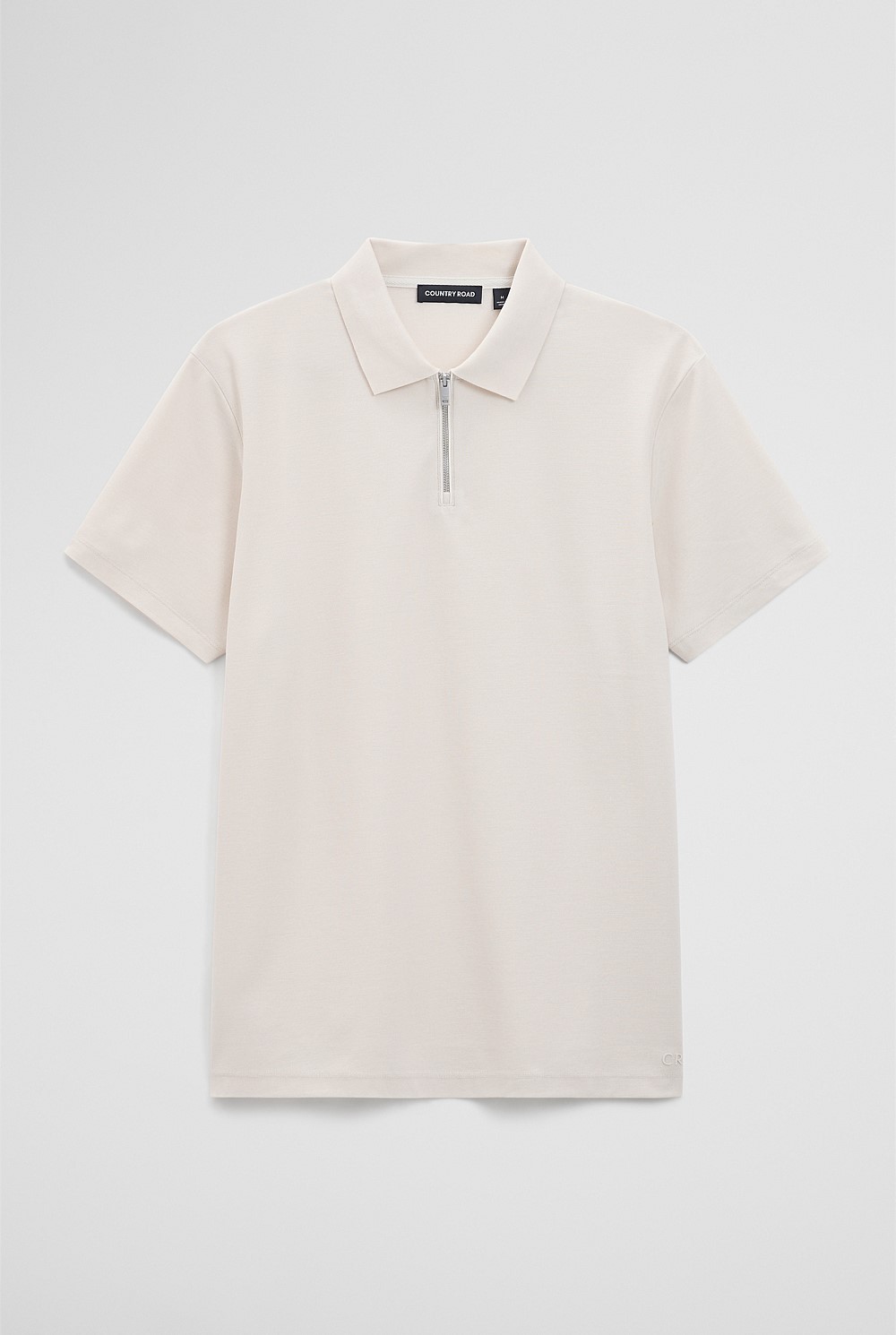 Merculalised Cotton Pique Zip Polo