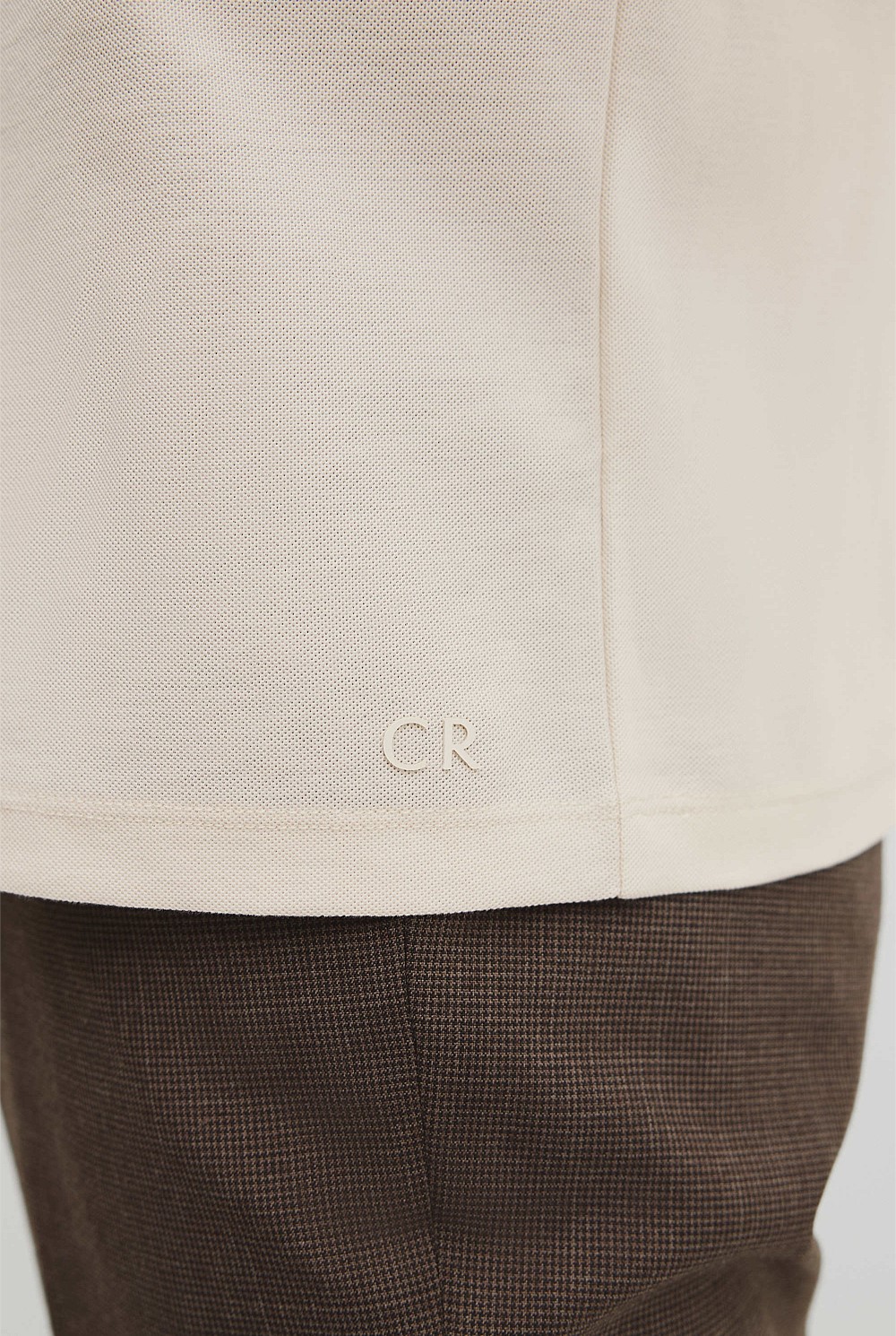 Merculalised Cotton Pique Zip Polo