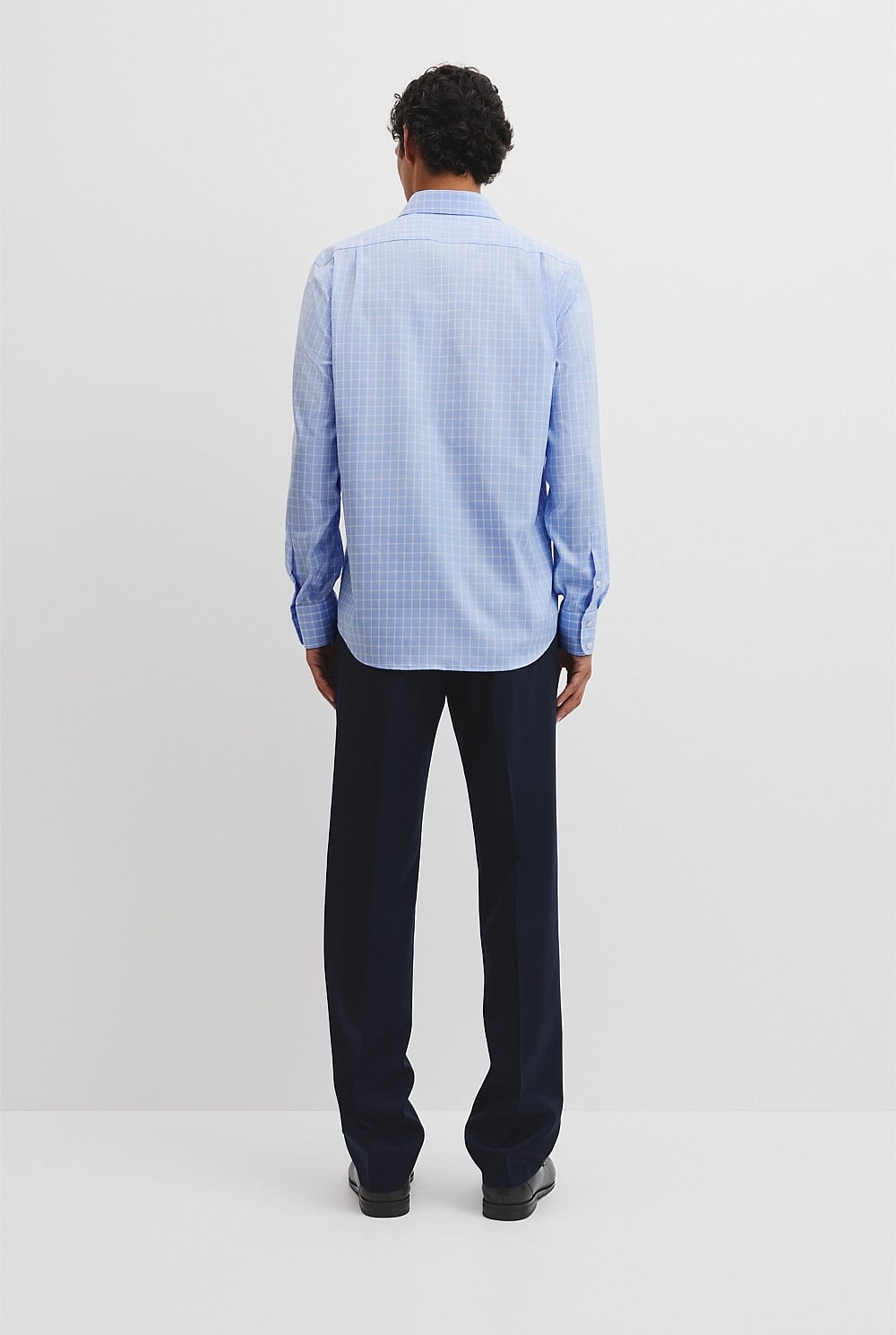 Long Sleeve Regular Check Travel Shirt