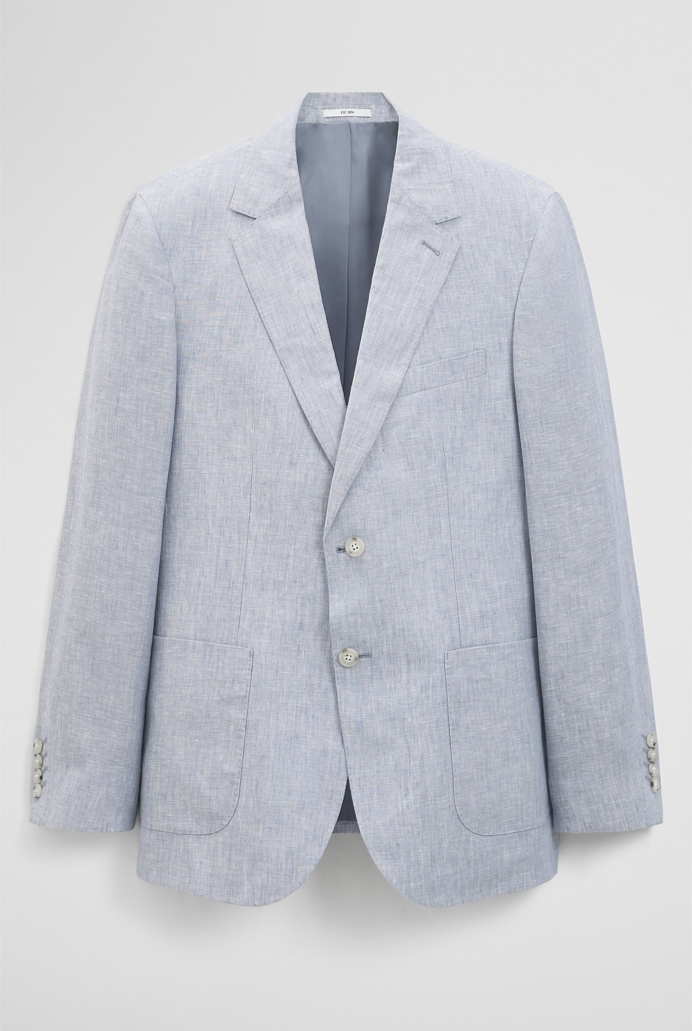 Regular Fit Linen Chambray Jacket