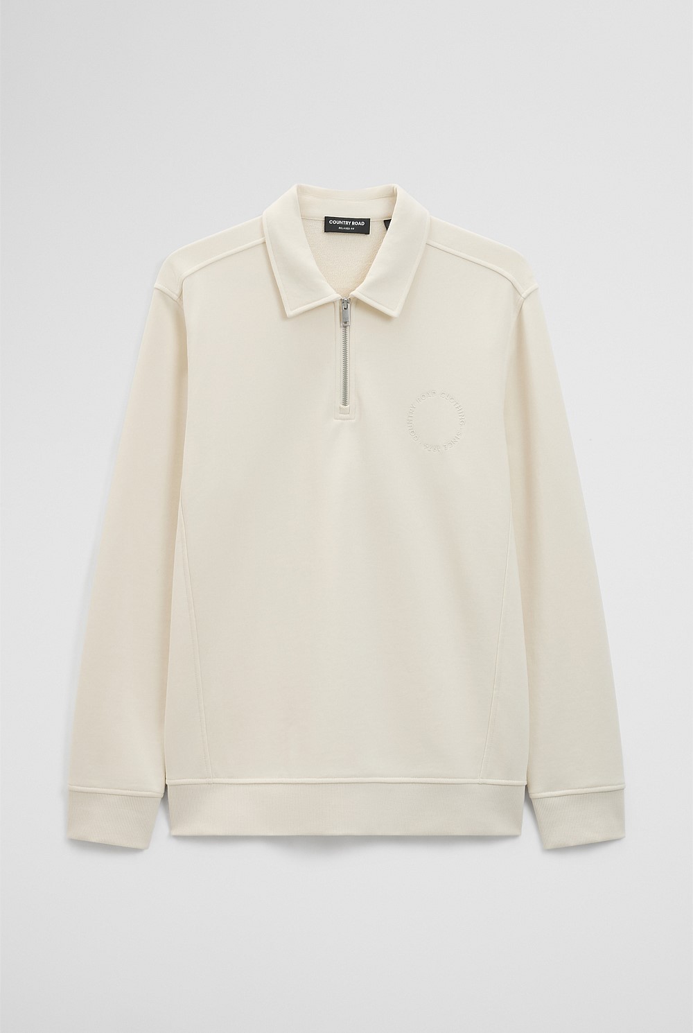 Australian Cotton Long Sleeve Folded Collar Sweat