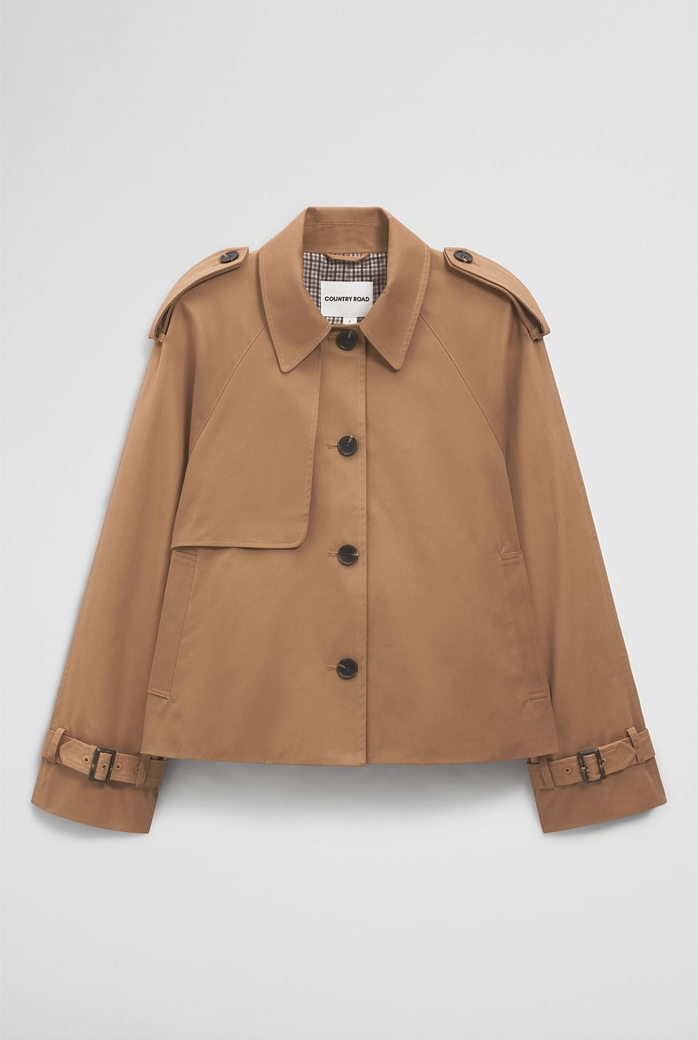 Crop Swing Trench Jacket