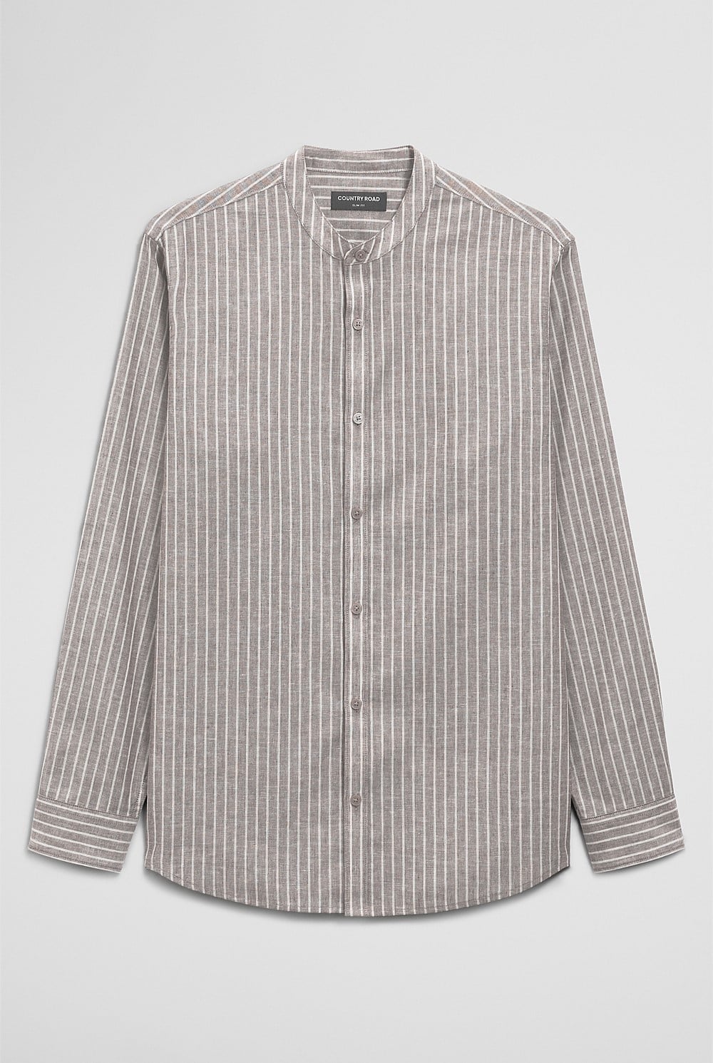 Regular Fit Cotton Linen Standard Collar Shirt