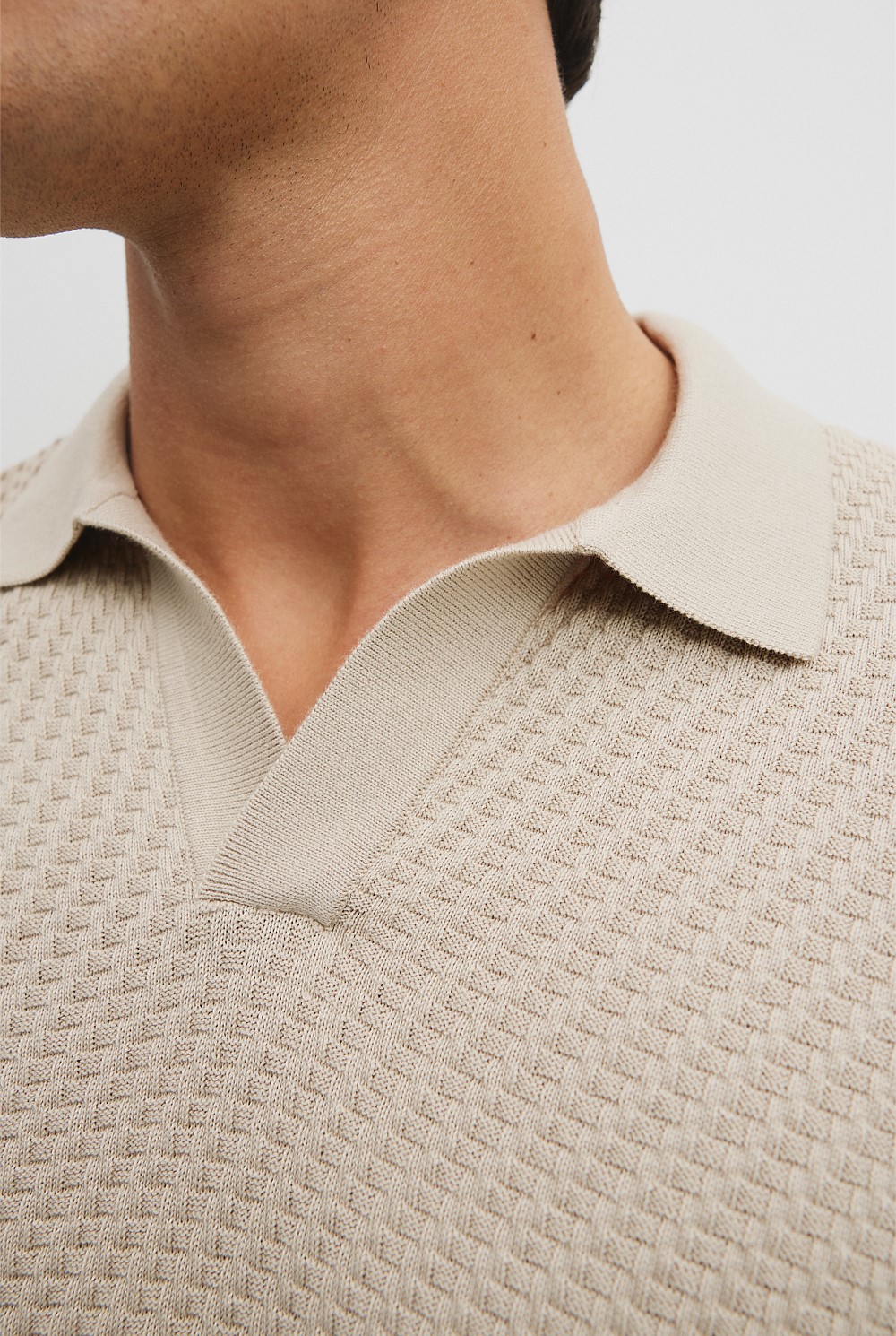 Australian Cotton Basket Knit Polo