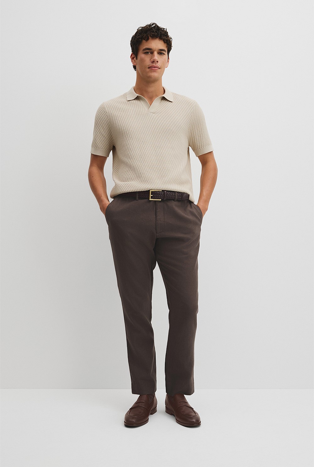Australian Cotton Basket Knit Polo