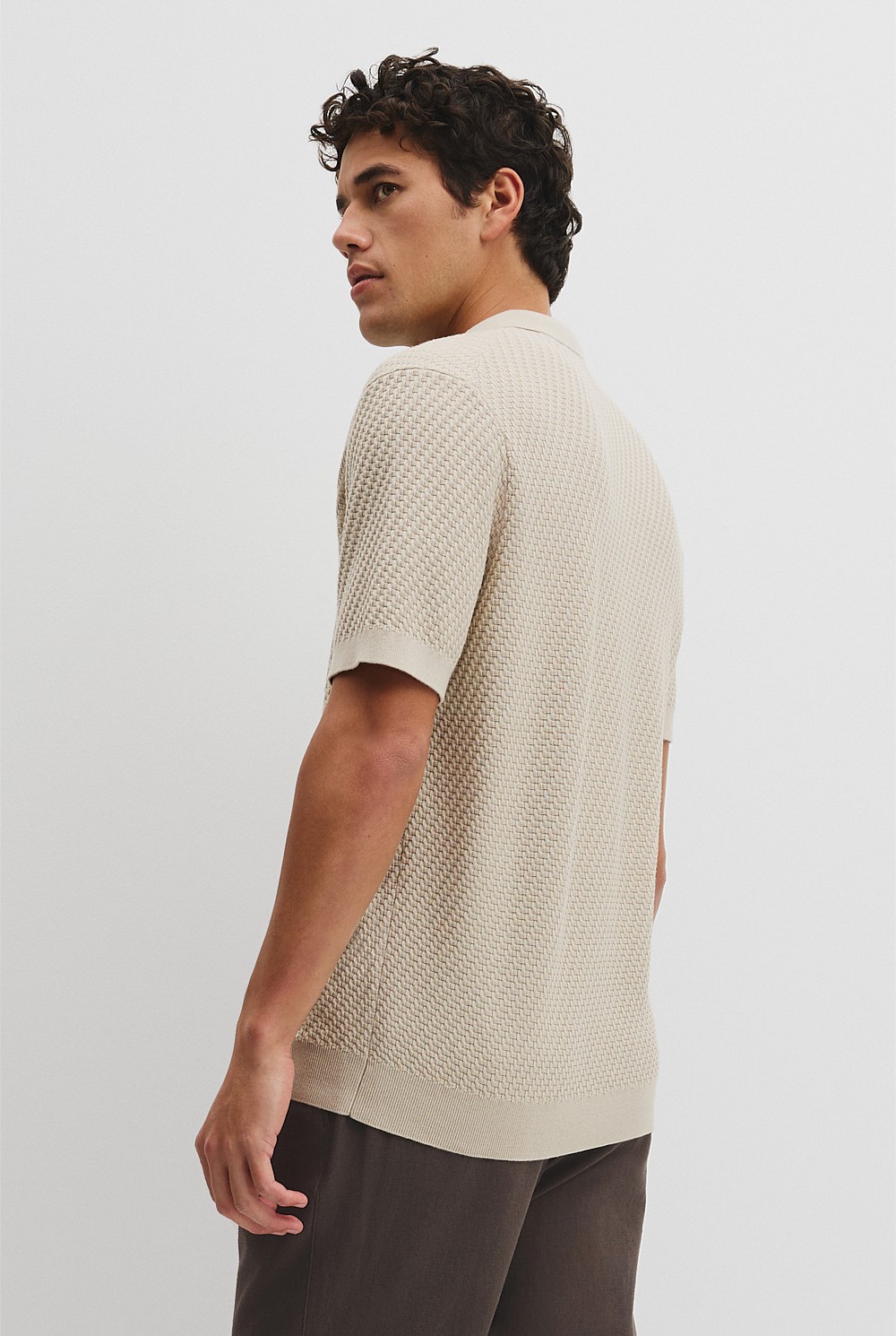 Australian Cotton Basket Knit Polo