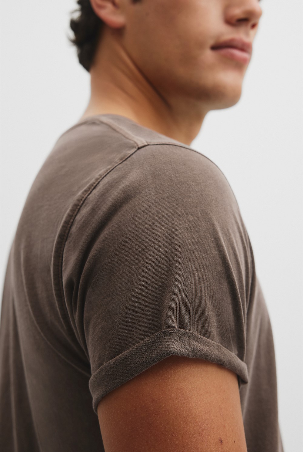 Australian Cotton Longline Garment Dye T-Shirt