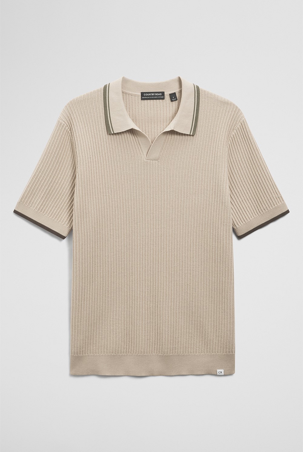 Australian Good Earth Cotton Tapered Trophy Polo