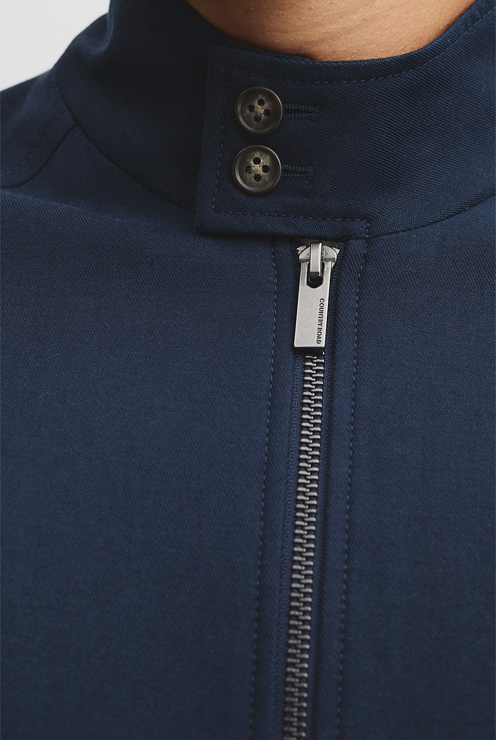 Lyocell Cut Out Blend Zip Jacket