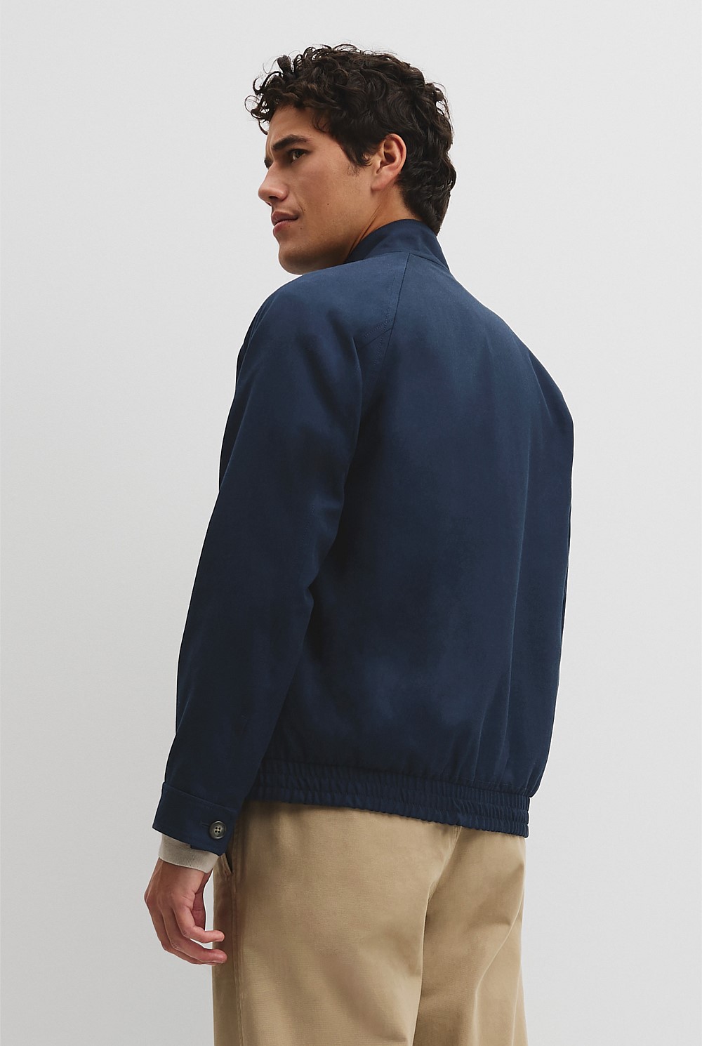 Lyocell Cut Out Blend Zip Jacket