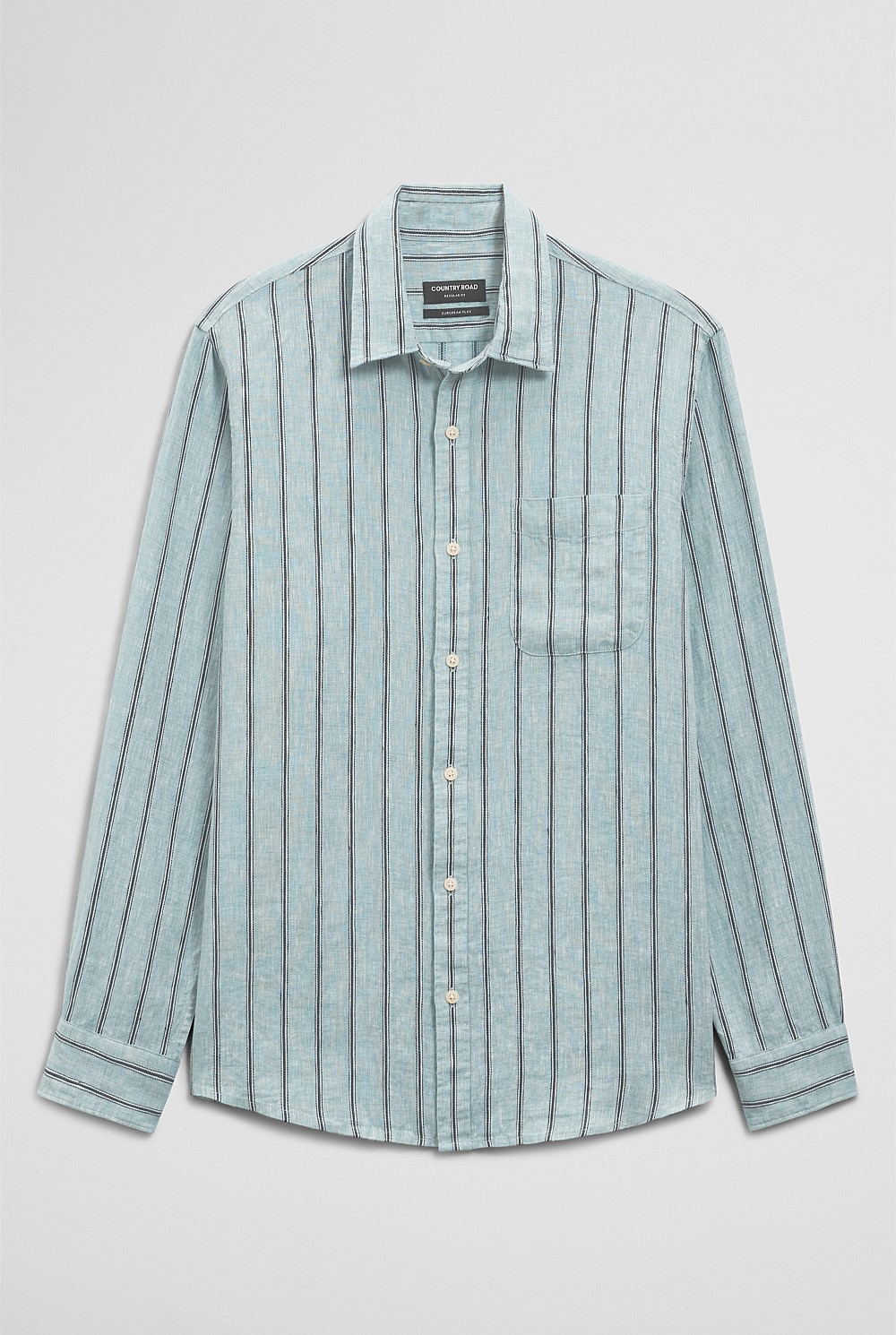 Regular Fit Linen Stripe Shirt