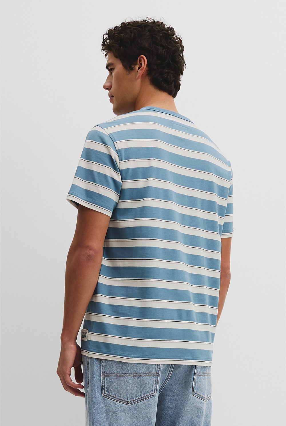 Australian Cotton Stripe Workwear T-Shirt