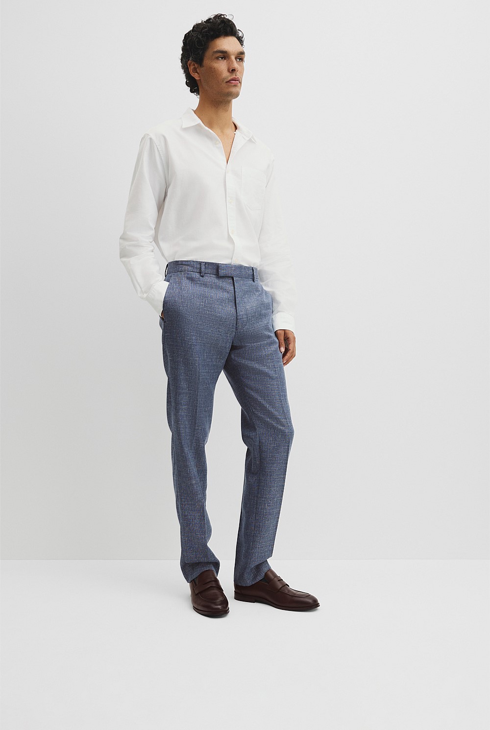 Regular Wool Houndstooth Pant