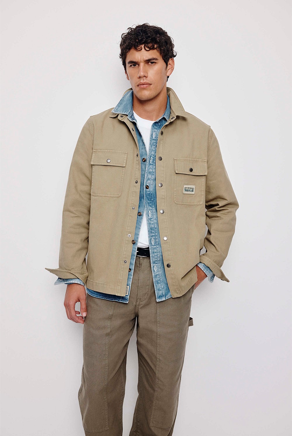Garment Dyed Workwear Canvas Overshirt