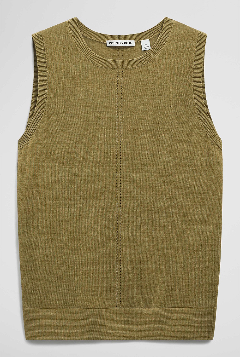 Pointelle Detail Neck Tank
