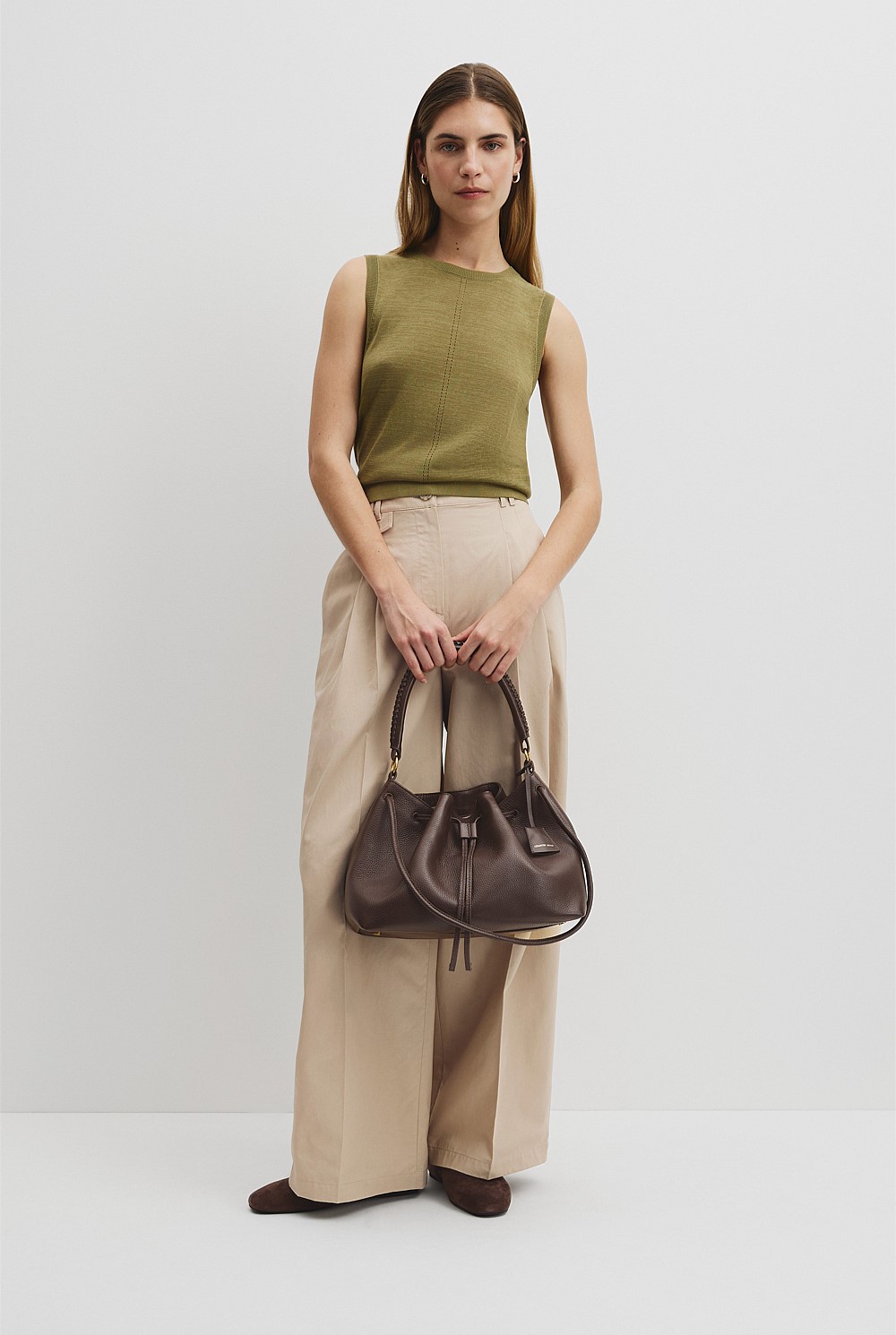 Pointelle Detail Neck Tank