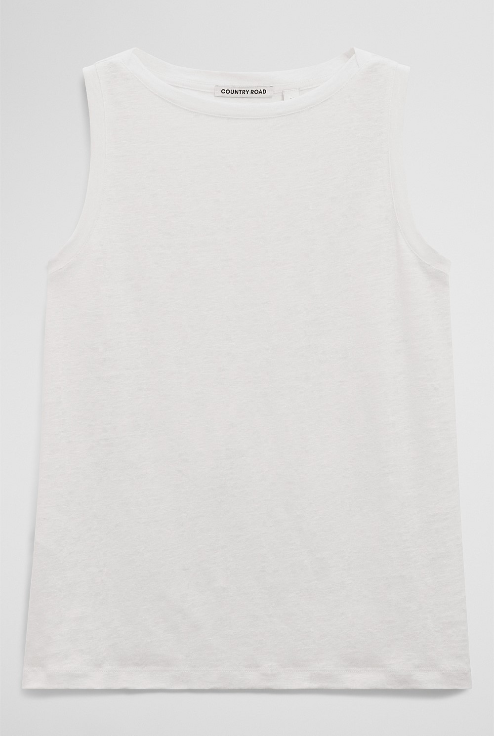 Linen Boat Neck Tank