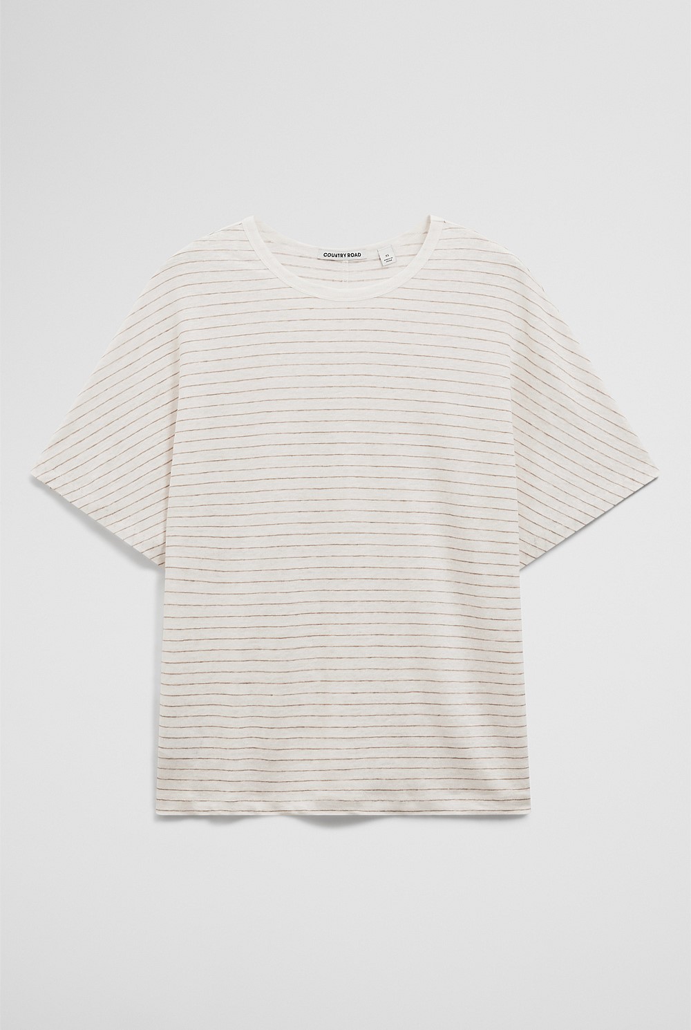 Stripe Linen Dolman T-Shirt