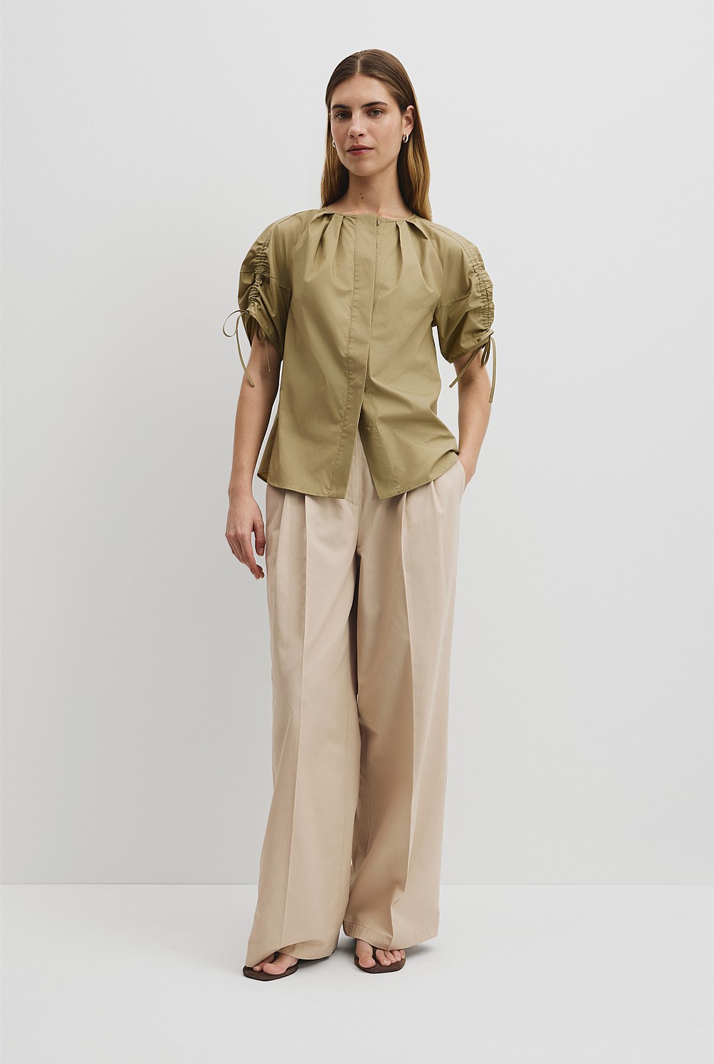 Gathered Sleeve Blouse