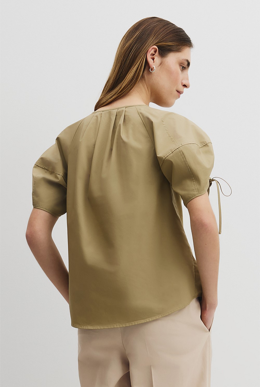 Gathered Sleeve Blouse