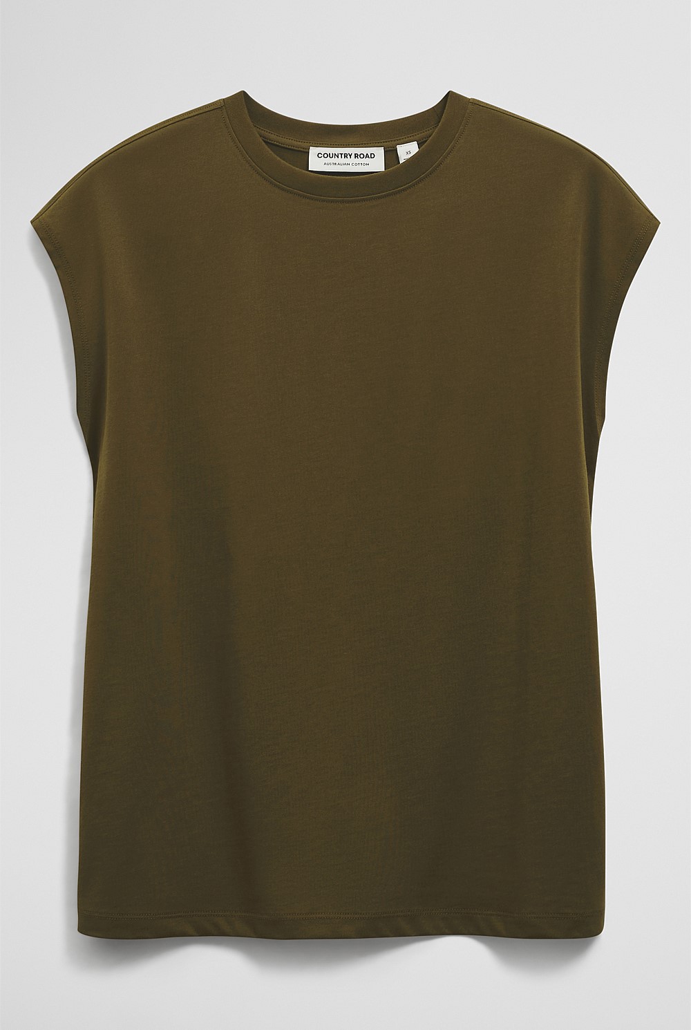 Australian Cotton Relaxed Crew Tank