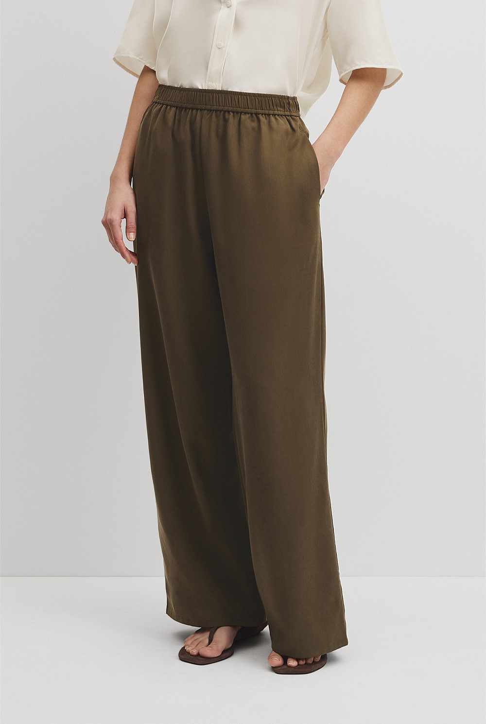 Pull-On Cupro Pant