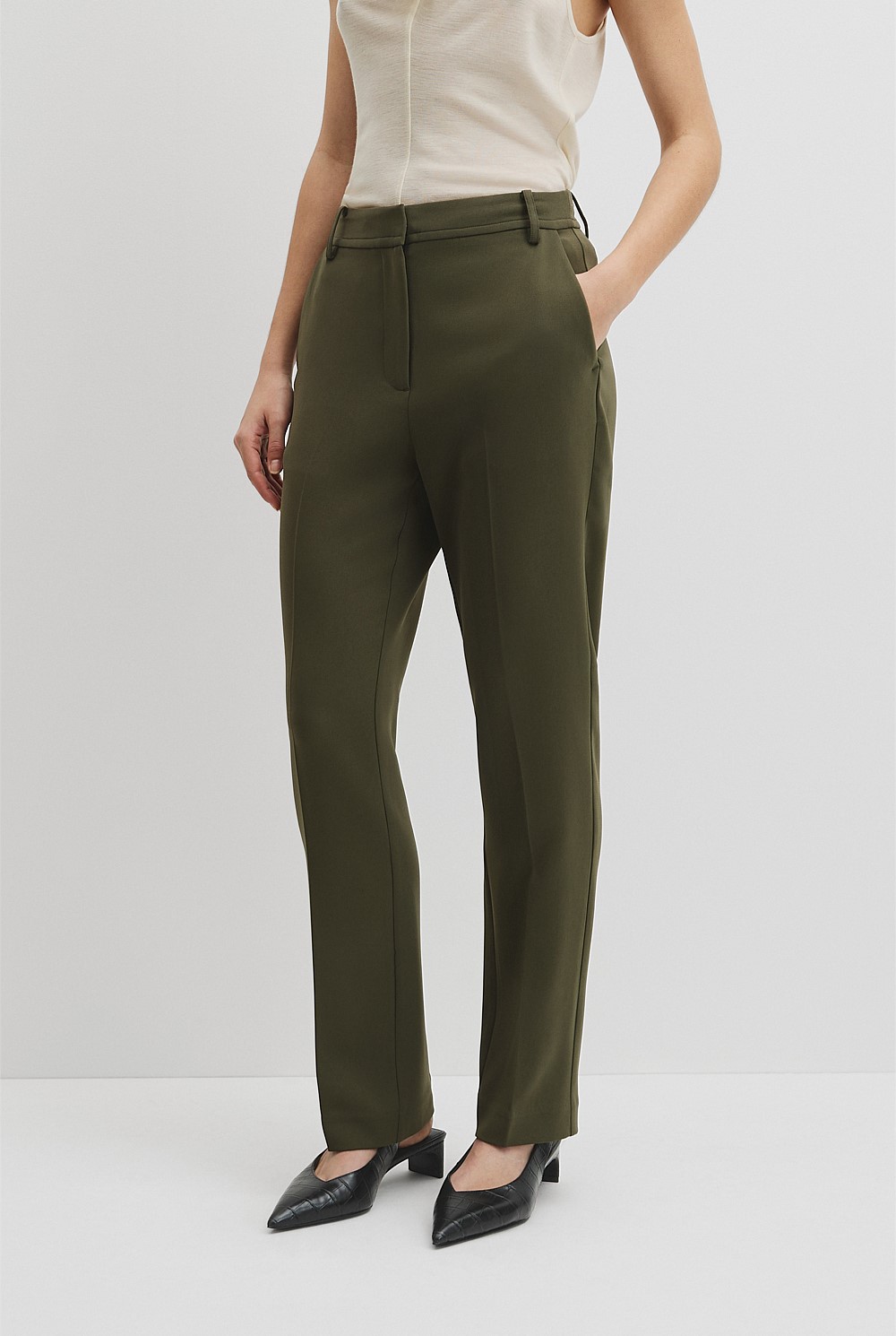 Slim Leg Woven Pant