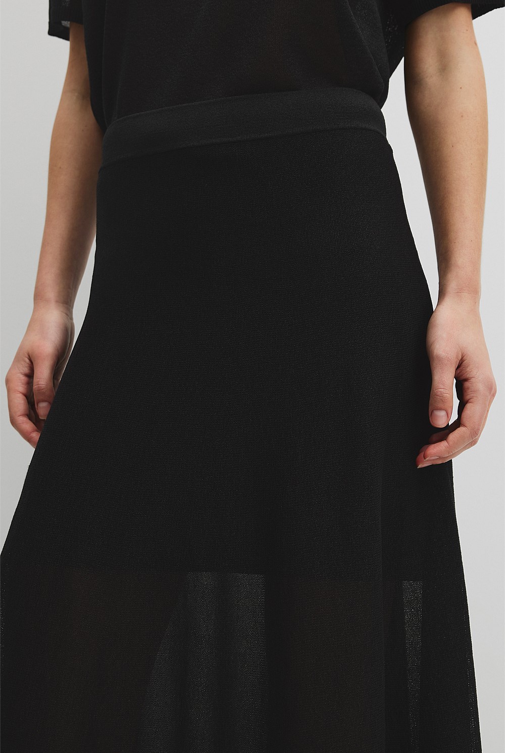 Flared Knit Skirt