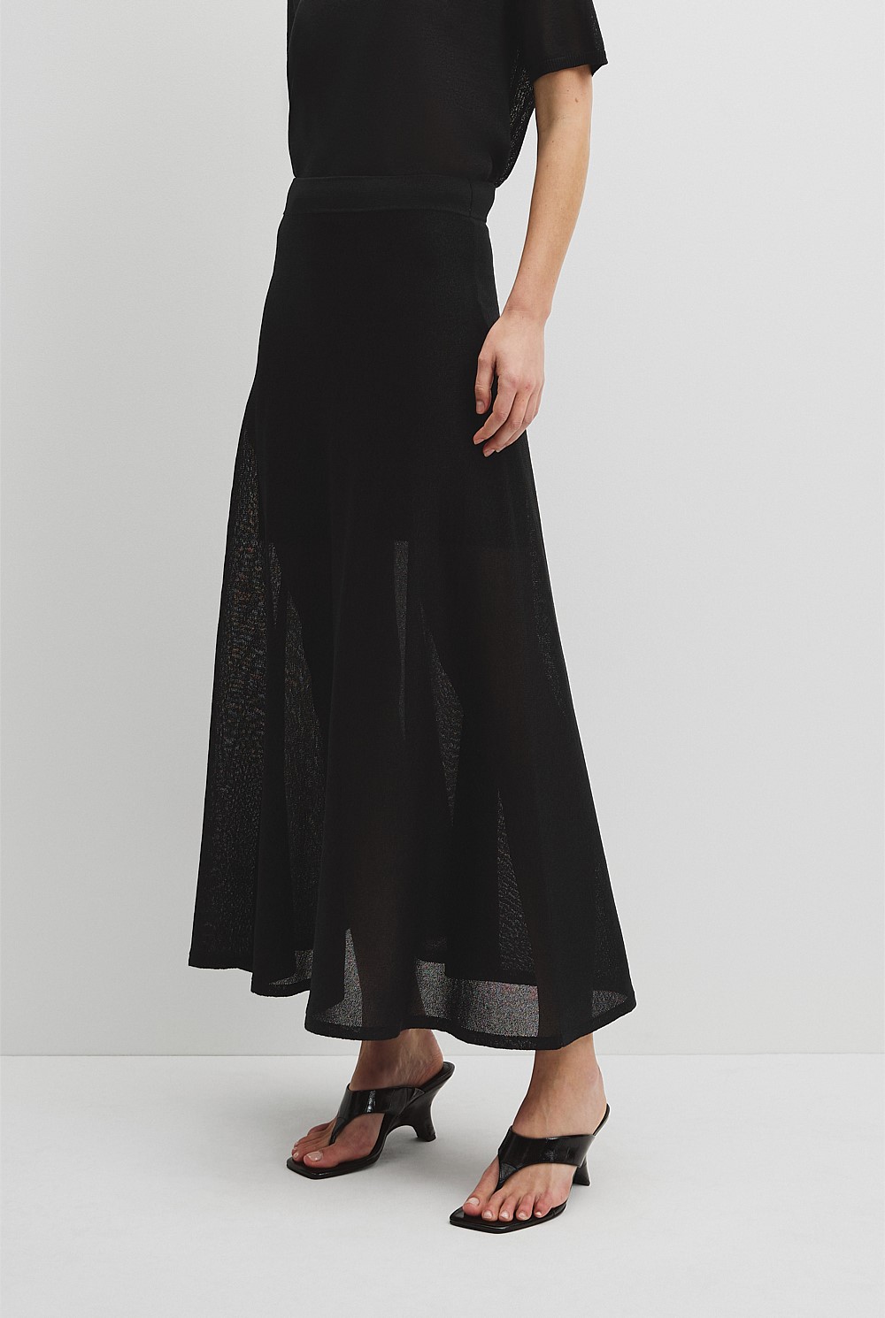 Flared Knit Skirt