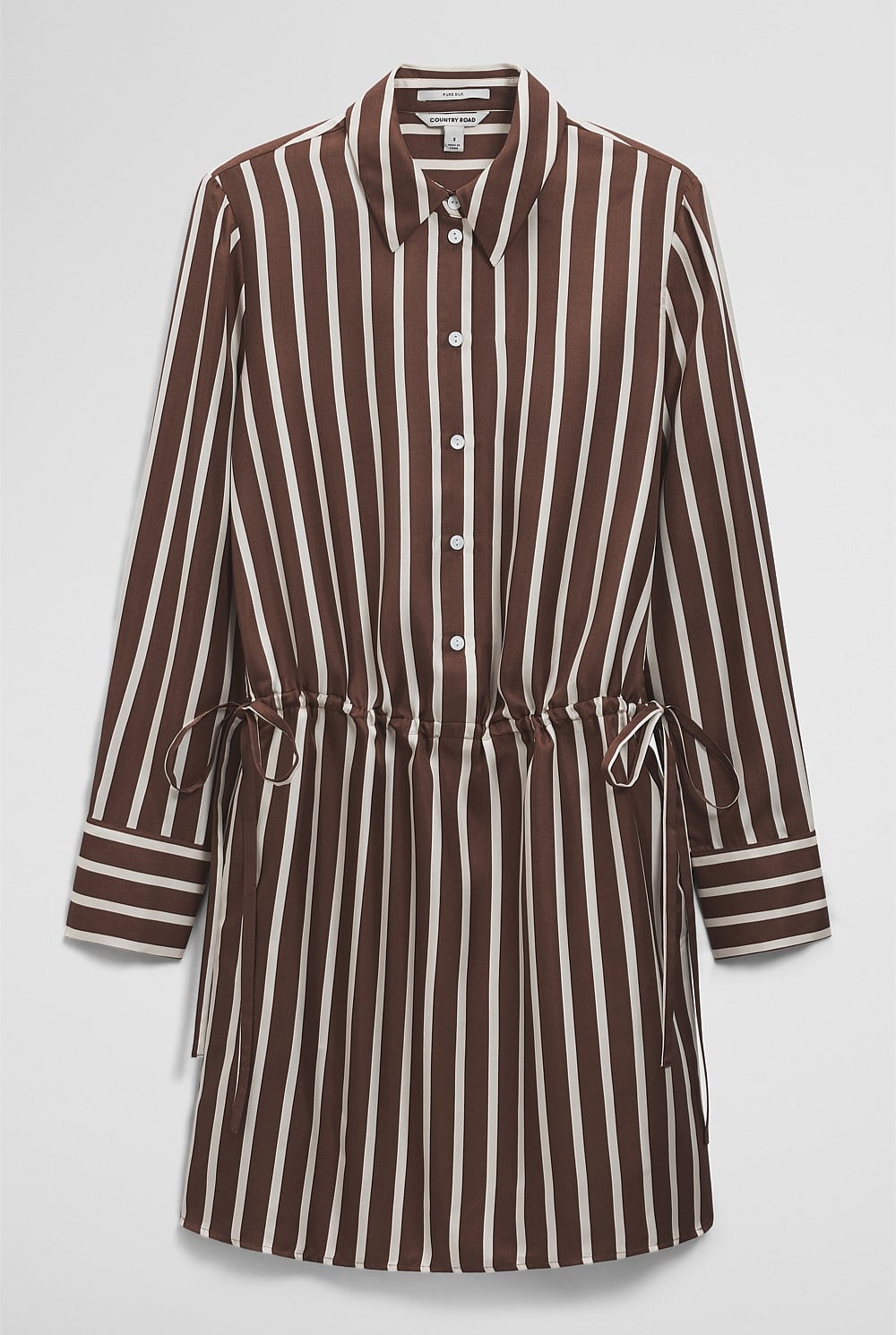 Stripe Gather Mini Dress