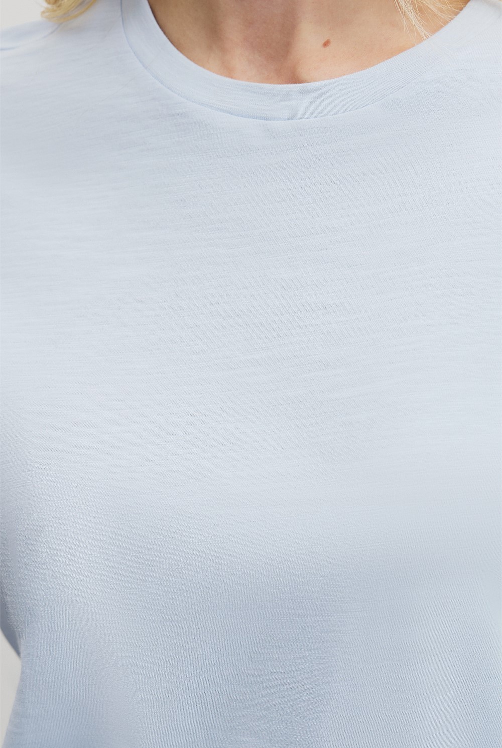 Textured Short Sleeve Slub T-Shirt